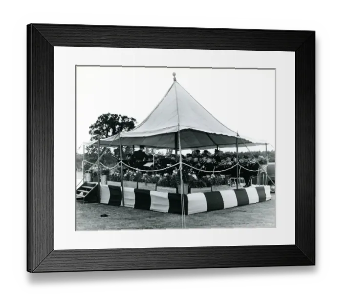 Framed Print : The bandstand at the 1957 Royal Aeronautical Society Gar? Framed Print : The bandstand at the 1957 Royal Aeronautical Society Gar?
