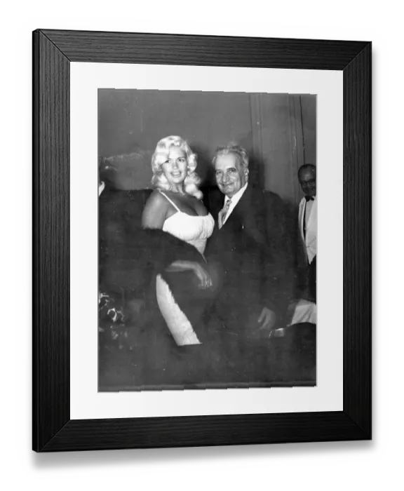 Framed Print : Dr Theodore von Krmn, 1881-1963, with the actress Jayn? Framed Print : Dr Theodore von Krmn, 1881-1963, with the actress Jayn?