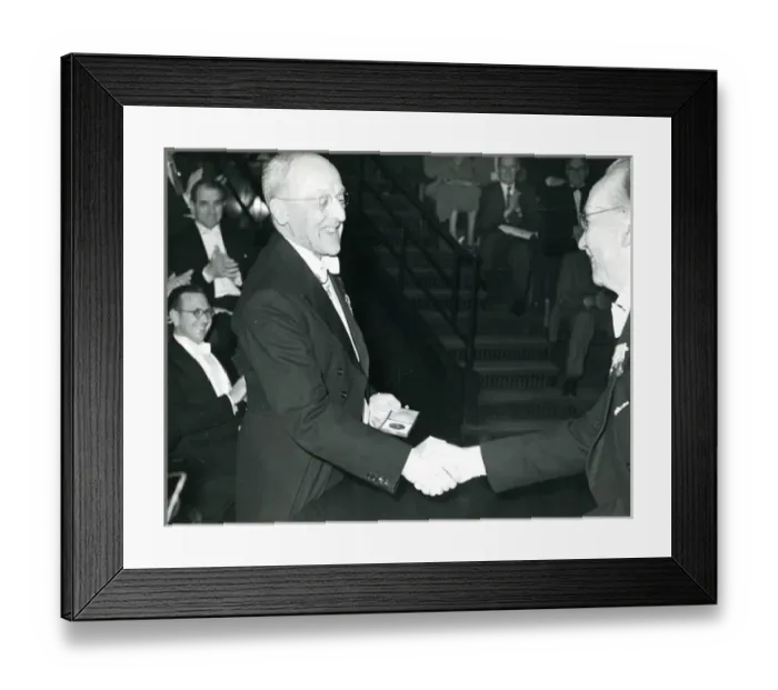 Framed Print : Sir William Farren, left, Royal Aeronatical Society Pres? Framed Print : Sir William Farren, left, Royal Aeronatical Society Pres?