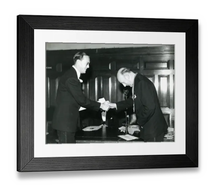Framed Print : HRH Prince Bernhard of The Netherlands, left, is present? Framed Print : HRH Prince Bernhard of The Netherlands, left, is present?