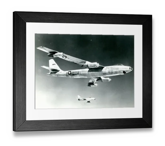 Framed Print : Boeing B-47A Stratojet, 49-1909 with a North American sa? Framed Print : Boeing B-47A Stratojet, 49-1909 with a North American sa?