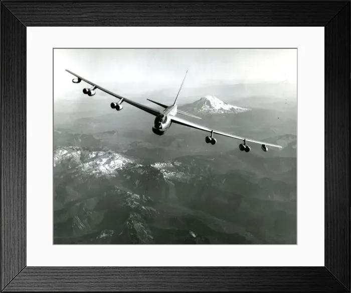 Framed Print : Boeing YB-52 Stratofortress, 49-231, with Mount Rainier ? Framed Print : Boeing YB-52 Stratofortress, 49-231, with Mount Rainier ?