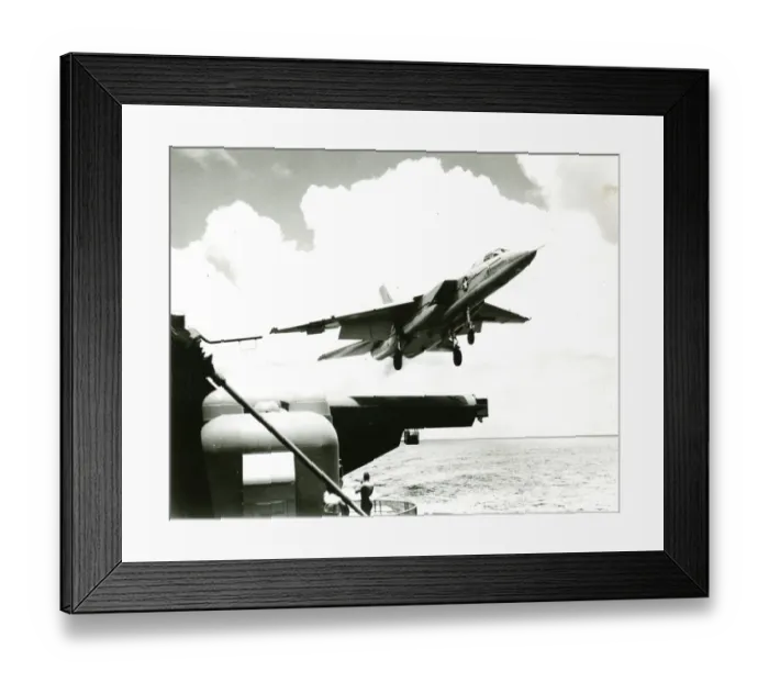 Framed Print : North American Vigilante being catapulted off the USS Sa?