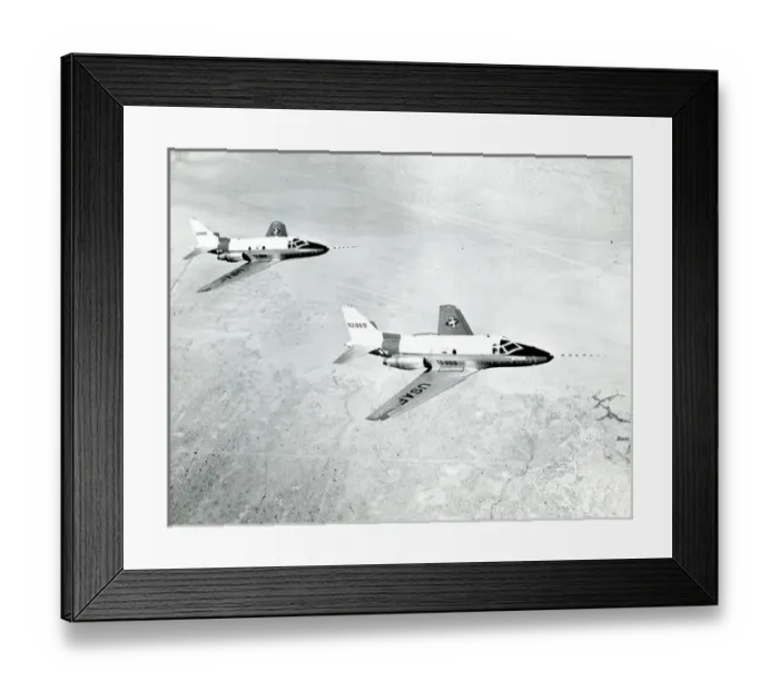 Framed Print : The first two production North American T-39A Sabreliner?
