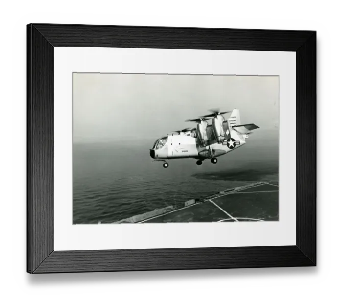 Framed Print : Ling-Temco-Vought XC-142A, 62-5925, takes-off from USS O?
