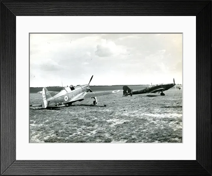 Framed Print : Fairey Battle, rear, and Morane-Saulnier MS406C, front