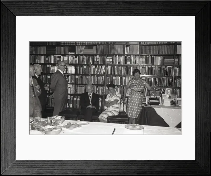 Framed Print : E. C. ?Betty? Pike, standing right, and E. M. J. Schaffter, ? Framed Print : E. C. ?Betty? Pike, standing right, and E. M. J. Schaffter, ?