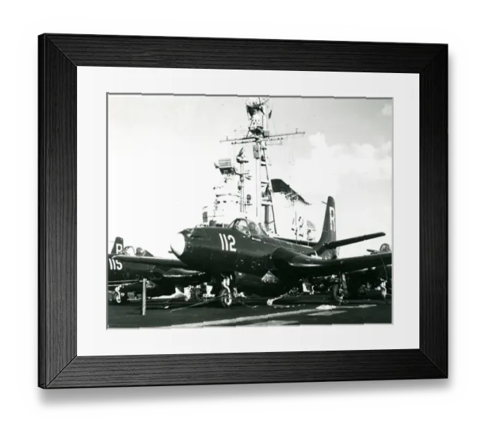 Framed Print : McDonnell FH-1 Phantoms aboard the USS Franklin D. Roose? Framed Print : McDonnell FH-1 Phantoms aboard the USS Franklin D. Roose?