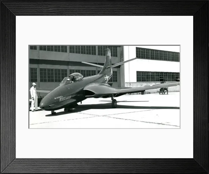 Framed Print : The second McDonnell XF2D-1 Banshee, 99859, demonstrates? Framed Print : The second McDonnell XF2D-1 Banshee, 99859, demonstrates?