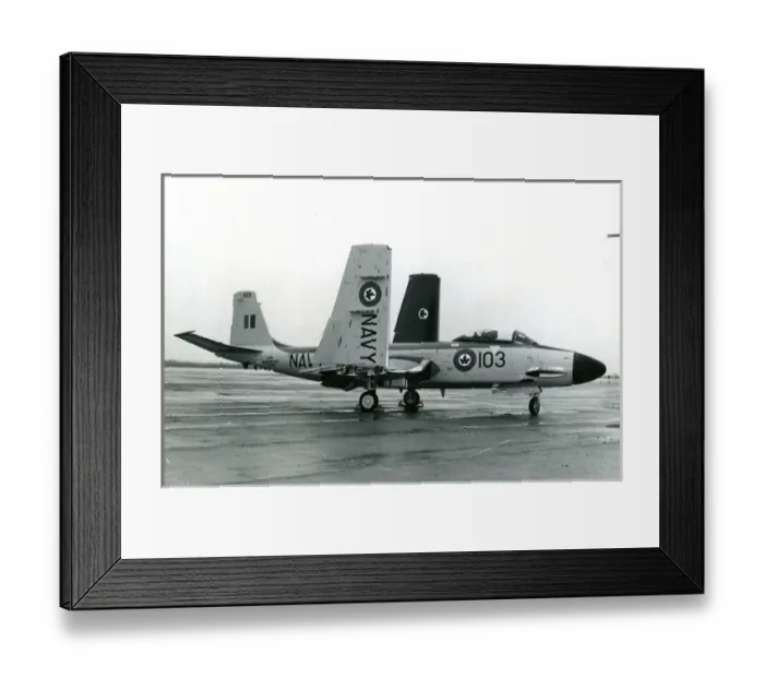 Framed Print : McDonnell F2H-3 Banshee, 126306, of the Royal Canadian Navy Framed Print : McDonnell F2H-3 Banshee, 126306, of the Royal Canadian Navy