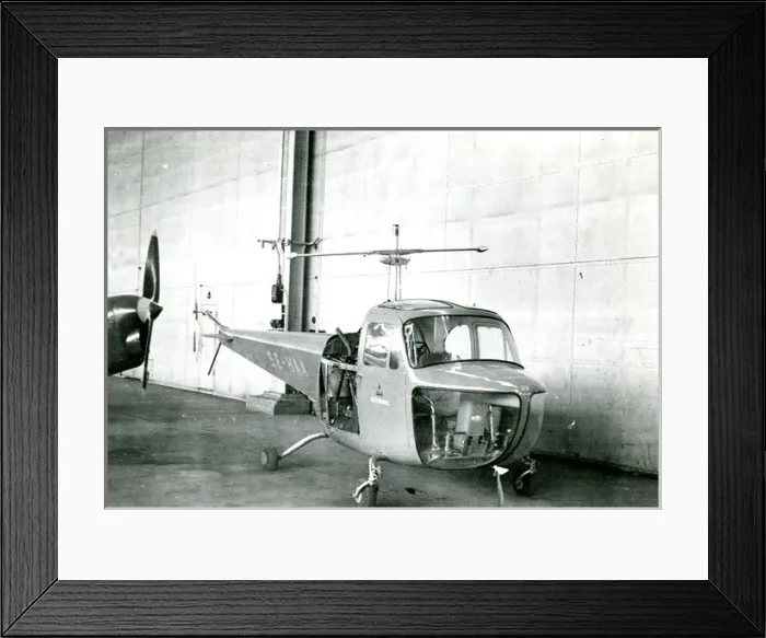 Framed Print : Bell Model 47B, SE-Ha Framed Print : Bell Model 47B, SE-Ha
