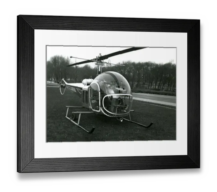 Framed Print : Bell Model 47D-1, OO-UBB, of Sabena, at Melsbrook Airport Framed Print : Bell Model 47D-1, OO-UBB, of Sabena, at Melsbrook Airport