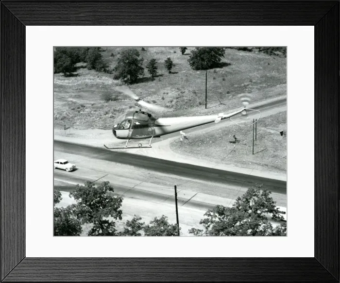 Framed Print : Bell Model 47H Framed Print : Bell Model 47H