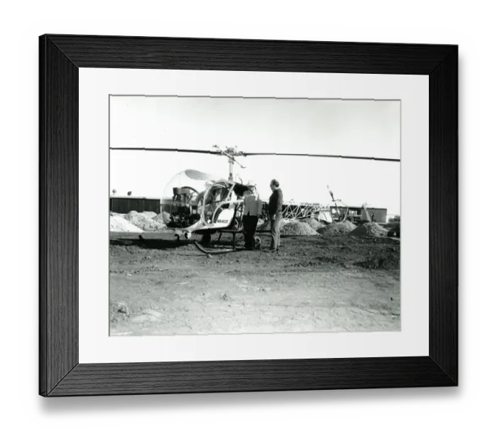 Framed Print : Bell Model 47G-3B, N8452E Framed Print : Bell Model 47G-3B, N8452E