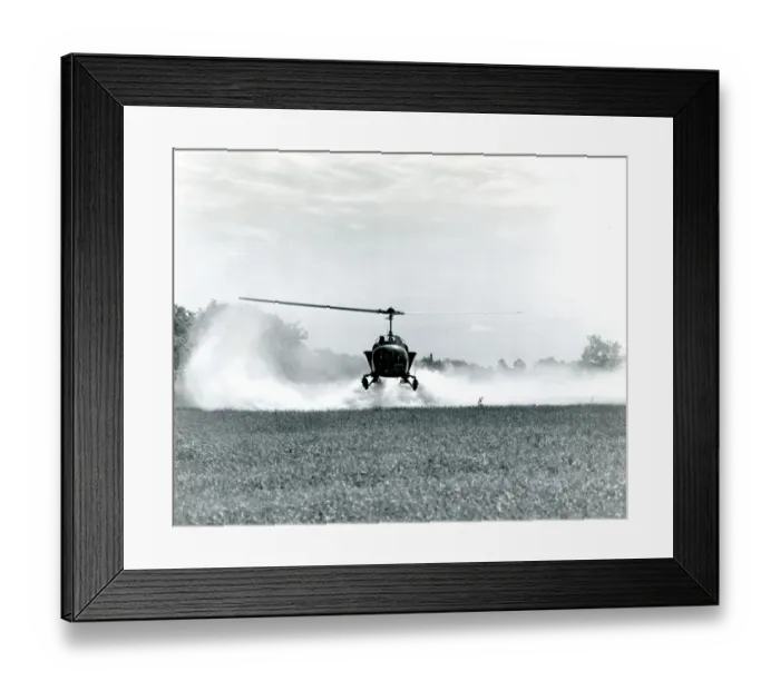 Framed Print : Bell Model 47B-3 crop duster Framed Print : Bell Model 47B-3 crop duster