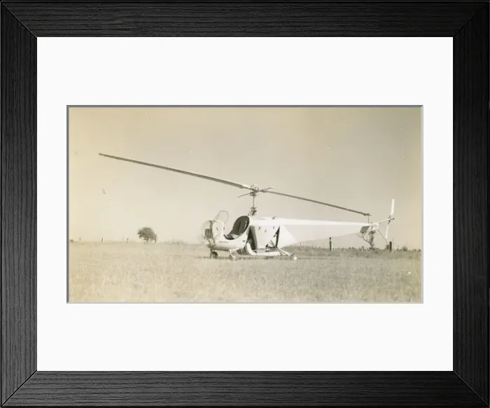 Framed Print : Bell Model 47B-3, NC142B, crop duster Framed Print : Bell Model 47B-3, NC142B, crop duster