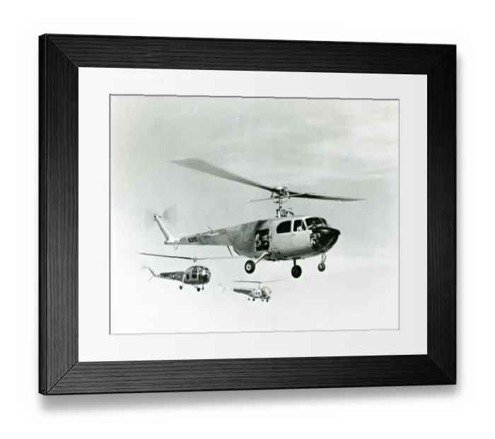 Framed Print : Bell Model 48 XR-12, 46-215, in the foreground, Bell XH-? Framed Print : Bell Model 48 XR-12, 46-215, in the foreground, Bell XH-?