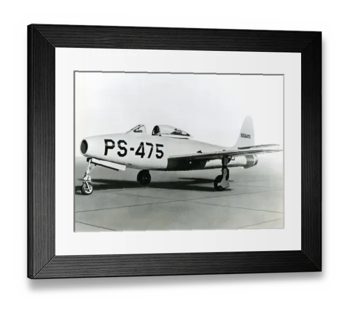 Framed Print : The first Republic XP-84 Thunderjet, 45-59475 Framed Print : The first Republic XP-84 Thunderjet, 45-59475