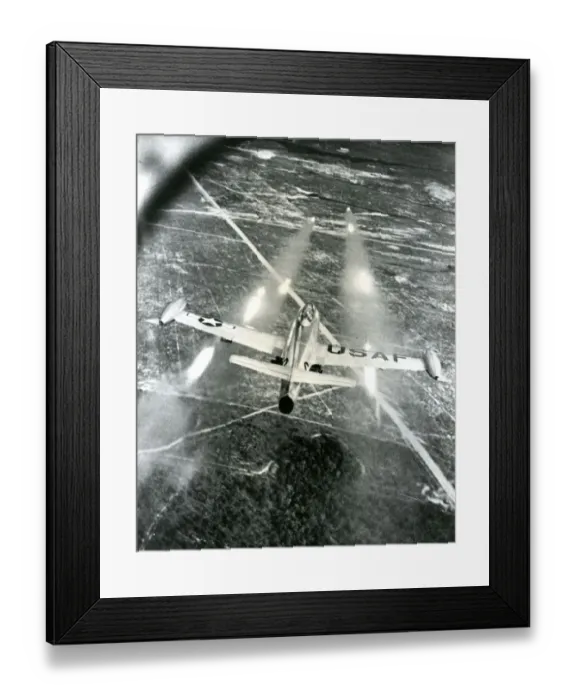 Framed Print : A Republic F-84 Thunderjet launches eight of 16 5-inch H? Framed Print : A Republic F-84 Thunderjet launches eight of 16 5-inch H?