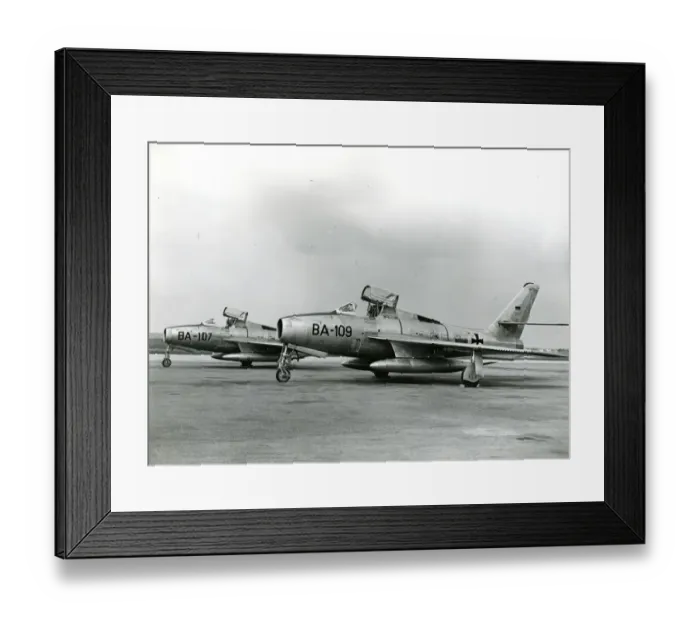 Framed Print : Two Republic F-84F Thunderstreaks of the Luftwaffe Framed Print : Two Republic F-84F Thunderstreaks of the Luftwaffe