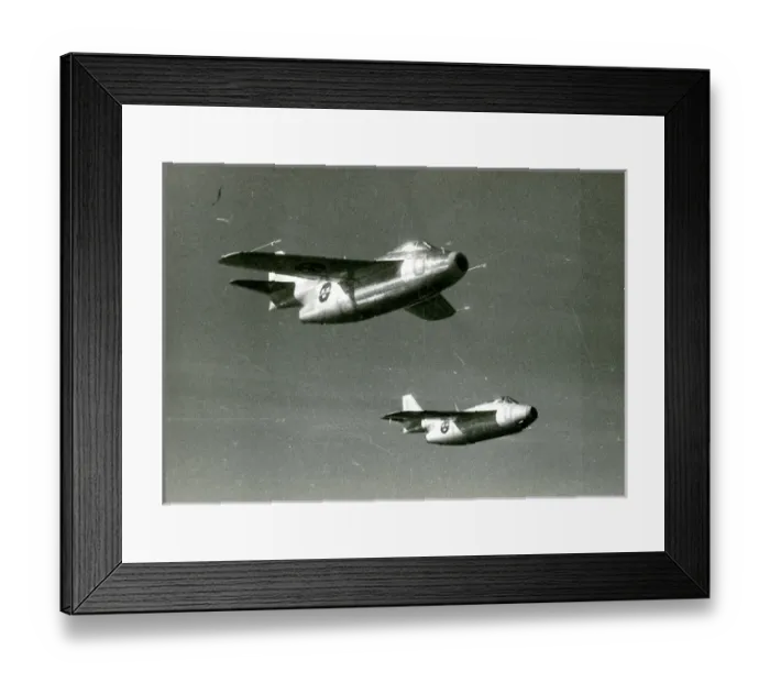 Framed Print : Two prototypes of the Saab J29 Framed Print : Two prototypes of the Saab J29