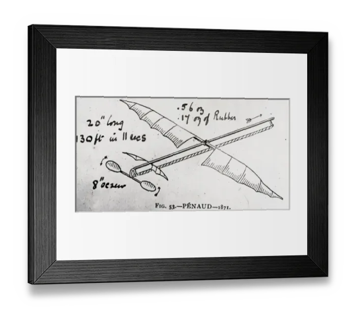 Framed Print : Pnaud model aircraft of 1871 Framed Print : Pnaud model aircraft of 1871