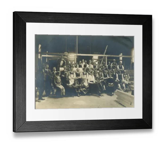 Framed Print : Personnel of the Whitehead Aircraft Co grouped around th? Framed Print : Personnel of the Whitehead Aircraft Co grouped around th?