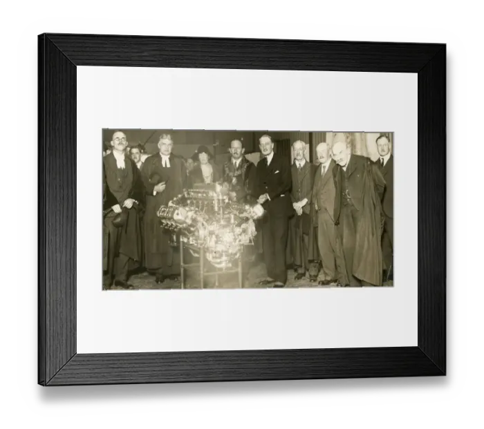 Framed Print : Oxford University Air Squadron ? Lord Thomson, Sec of St? Framed Print : Oxford University Air Squadron ? Lord Thomson, Sec of St?