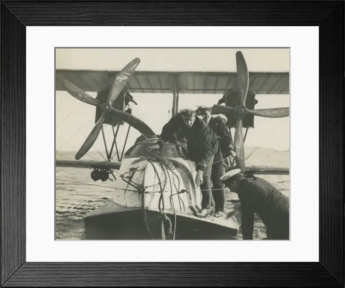 Framed Print : Mooring a Curtiss H12 Large America at RNAS Tresco Scillies Framed Print : Mooring a Curtiss H12 Large America at RNAS Tresco Scillies