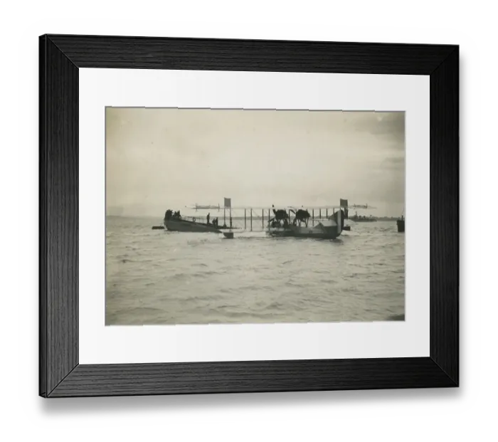 Framed Print : Curtiss H12 Large America, 8681, about to be warped aboa? Framed Print : Curtiss H12 Large America, 8681, about to be warped aboa?