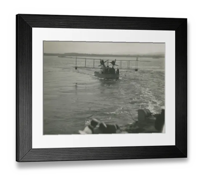 Framed Print : Curtiss H12 Large America on a lighter under tow Framed Print : Curtiss H12 Large America on a lighter under tow