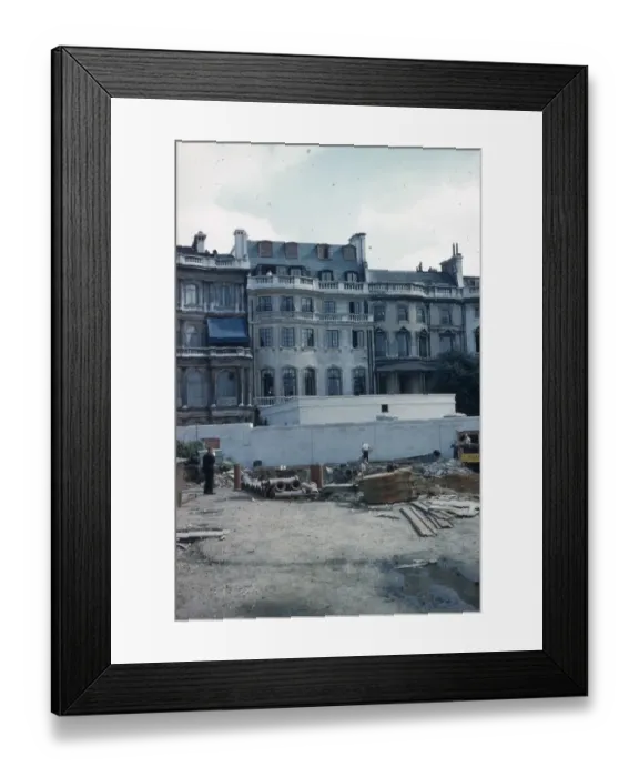 Framed Print : Construction work for the lecture theatre at No. 4 Hamilt? Framed Print : Construction work for the lecture theatre at No. 4 Hamilt?