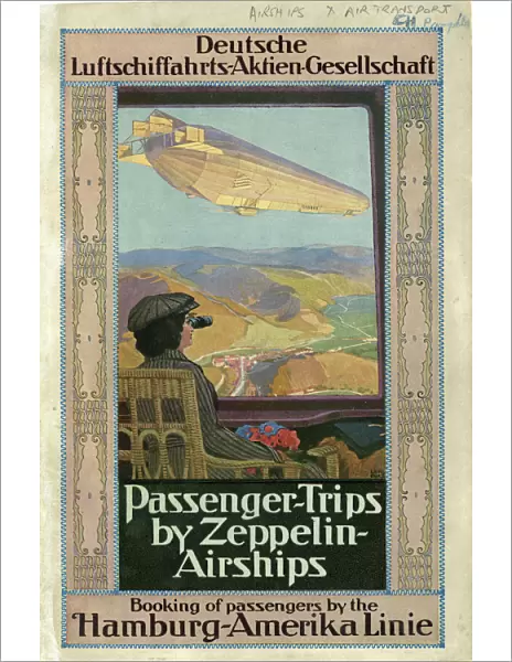 Front cover of Passenger Trips by Zeppelin Airships, c1911