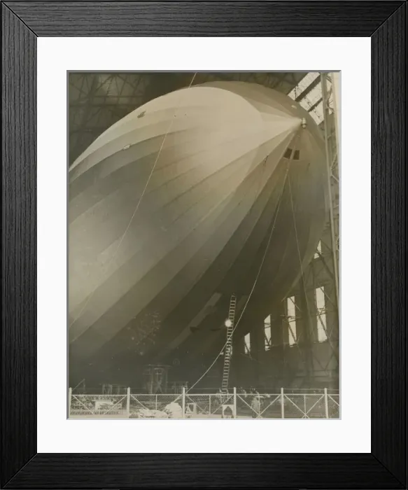 Framed Print : The LZ129 Hindenburg in its hangar at Friedrichshafen on? Framed Print : The LZ129 Hindenburg in its hangar at Friedrichshafen on?