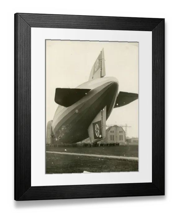 Framed Print : The LZ129 Hindenburg outside its hangar at Friedrichshaf? Framed Print : The LZ129 Hindenburg outside its hangar at Friedrichshaf?