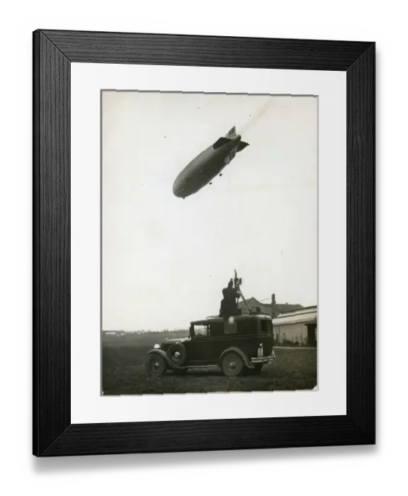 Framed Print : The LZ129 Hindenburg over Friedrichshafen on 4 March 193? Framed Print : The LZ129 Hindenburg over Friedrichshafen on 4 March 193?