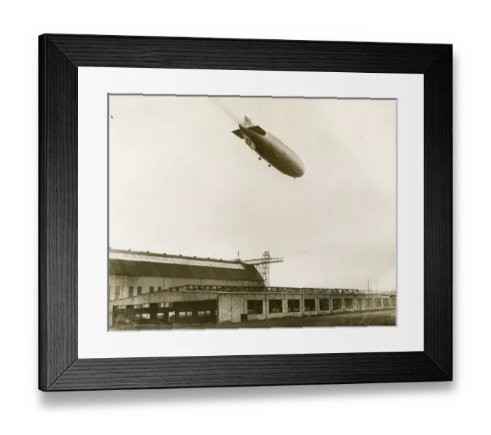 Framed Print : The LZ129 Hindenburg over Friedrichshafen on 4 March 193?