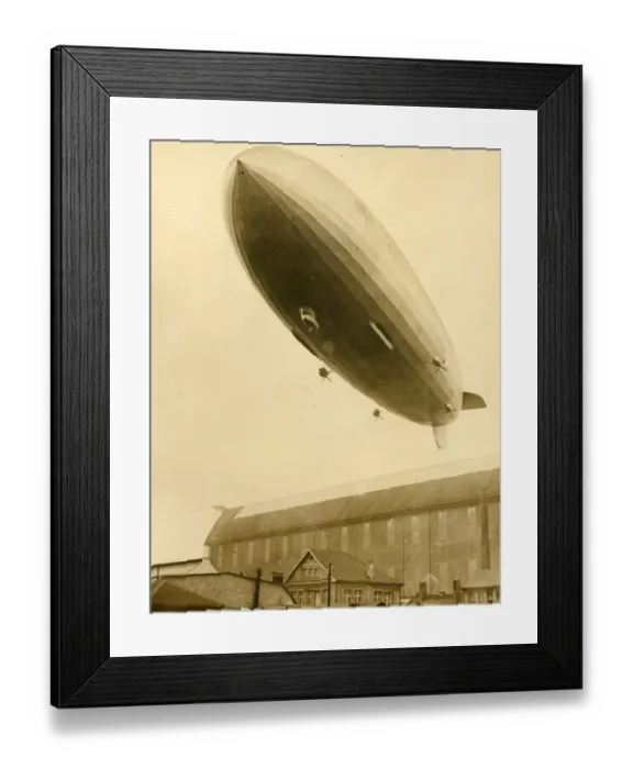 Framed Print : The LZ129 Hindenburg over Friedrichshafen on 4 March 193? Framed Print : The LZ129 Hindenburg over Friedrichshafen on 4 March 193?
