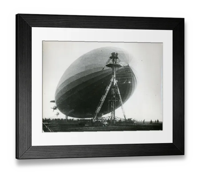 Framed Print : LZ 129 Hindenburg at Frankfurt, on 14 May 1936 after its? Framed Print : LZ 129 Hindenburg at Frankfurt, on 14 May 1936 after its?
