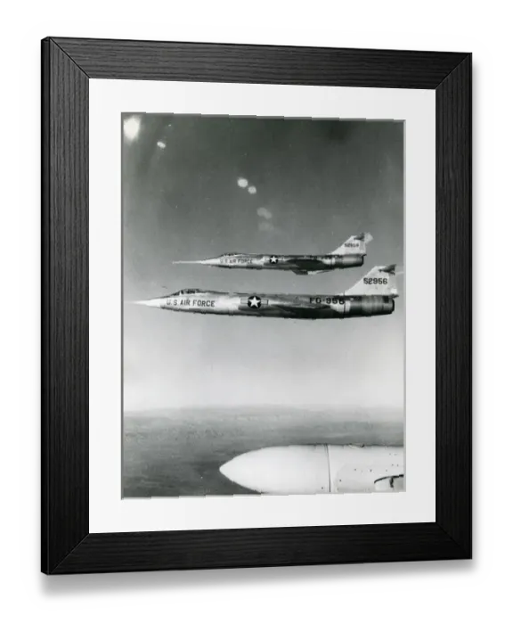 Framed Print : Two Lockheed YF-104A-LO Starfighters, 55-2956 and 55-2958 Framed Print : Two Lockheed YF-104A-LO Starfighters, 55-2956 and 55-2958