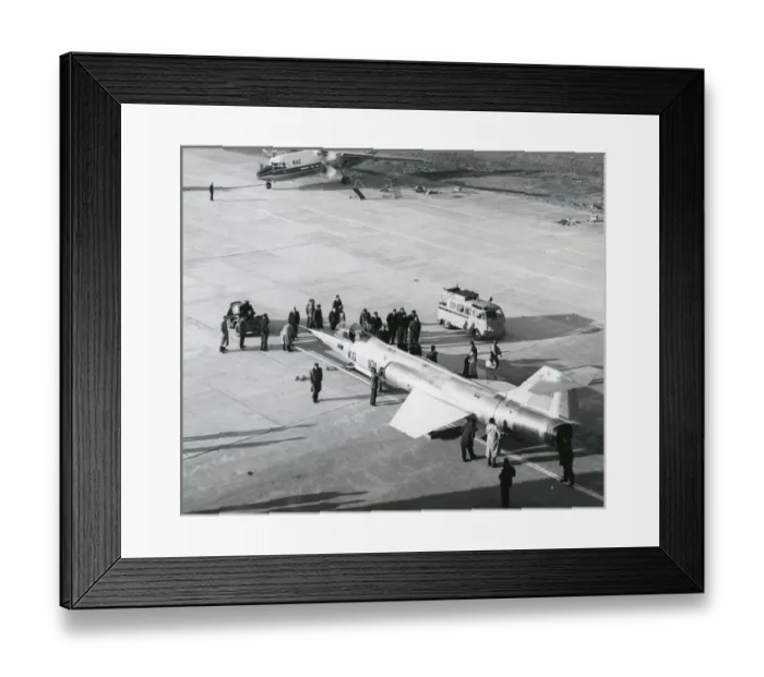 Framed Print : The first Fokker-built F-104G Starfighter for the Luftwa? Framed Print : The first Fokker-built F-104G Starfighter for the Luftwa?