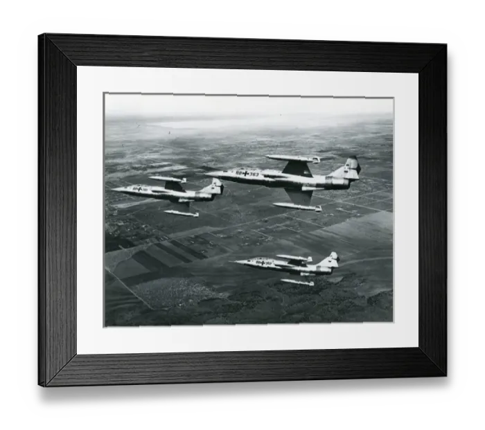 Framed Print : Three TF-104G Starfighters of the Luftwaffe