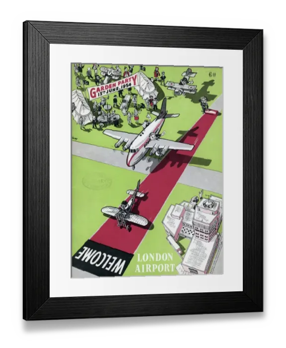 Framed Print : Cover of the 1954 Royal Aeronautical Society Garden Part? Framed Print : Cover of the 1954 Royal Aeronautical Society Garden Part?