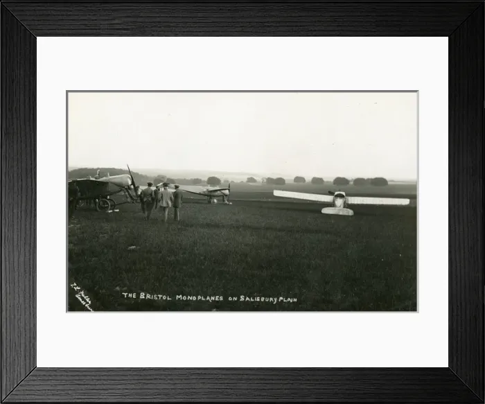 Framed Print : Bristol-Prier and Coanda Monoplanes on Salisbury Plain Framed Print : Bristol-Prier and Coanda Monoplanes on Salisbury Plain