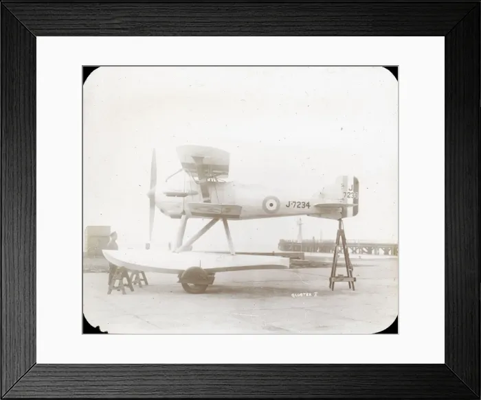 Framed Print : Gloster I, serialed J7234, on floats at Felixstowe in 1924