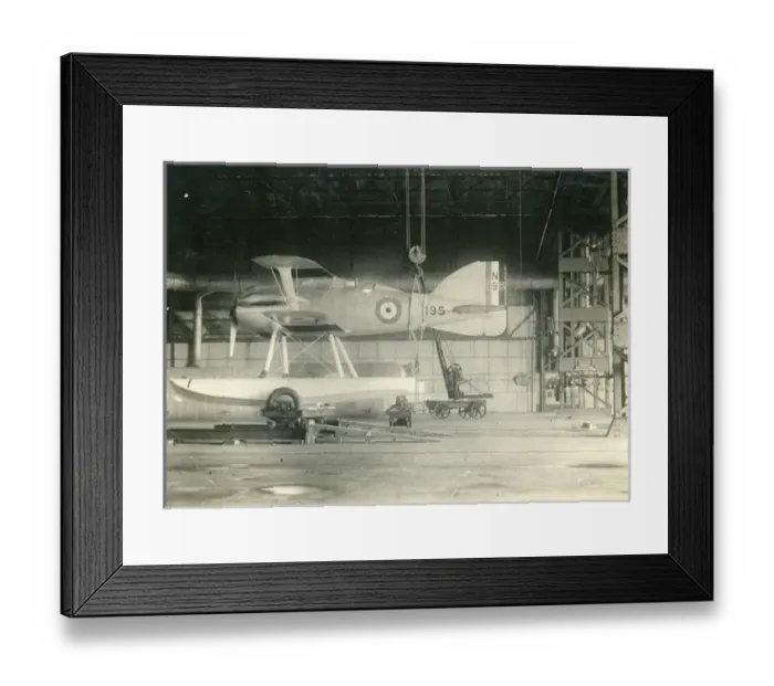 Framed Print : Gloster IIIB, N195, being weighed Framed Print : Gloster IIIB, N195, being weighed