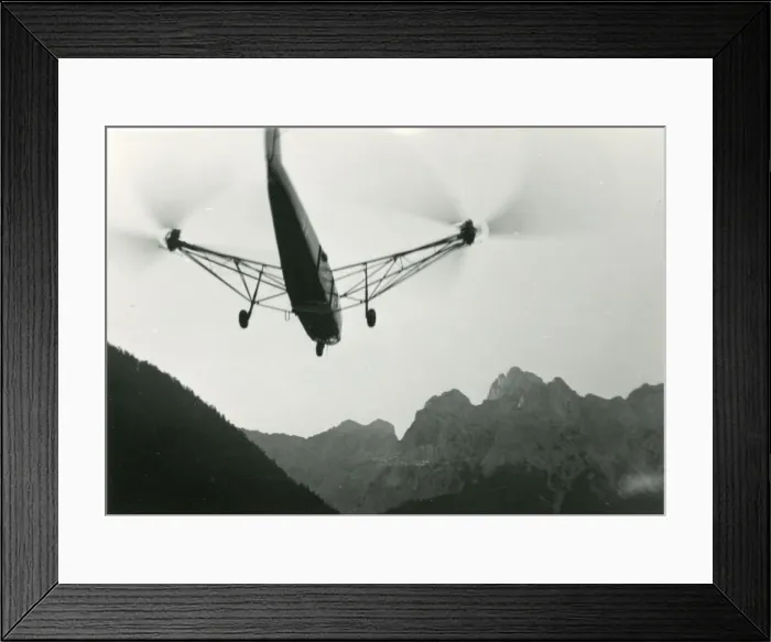 Framed Print : Focke Achgelis Fa223 Drache (Dragon) during mountain tes? Framed Print : Focke Achgelis Fa223 Drache (Dragon) during mountain tes?