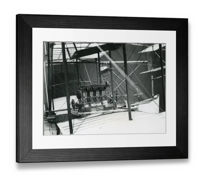 Framed Print : The Maxim 80hp water-cooled, four-cylinder engine in the? Framed Print : The Maxim 80hp water-cooled, four-cylinder engine in the?