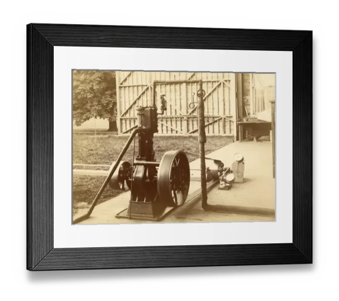 Framed Print : The shed at Baldwyn?s Park, Kent, where Sir Hiram Maxim ? Framed Print : The shed at Baldwyn?s Park, Kent, where Sir Hiram Maxim ?