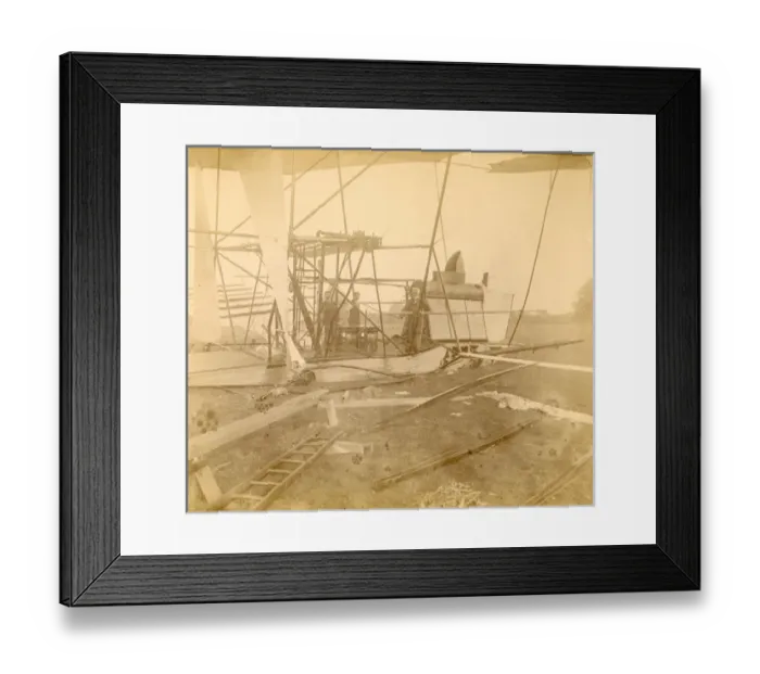 Framed Print : Sir Hiram Maxim steam-driven aeroplane in the course of ? Framed Print : Sir Hiram Maxim steam-driven aeroplane in the course of ?